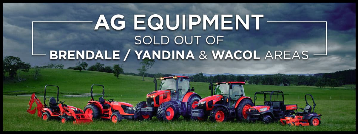 AG Equipment sold out of Brendale/Yadina & Wacol areas text written on Tractors banner image