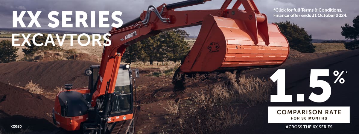 KX Series Excavators on Installments in Queensland