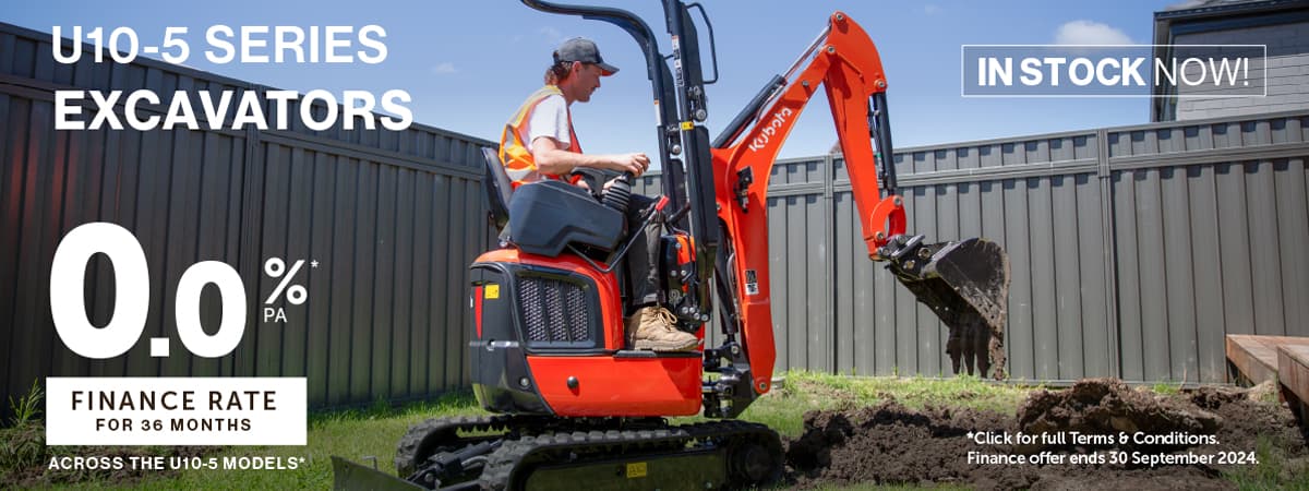 U10-5 Series Excavators on Installments in Queensland