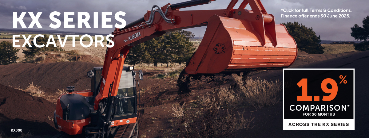 KX Series Excavators Banner by Allclass Kubota in QLD