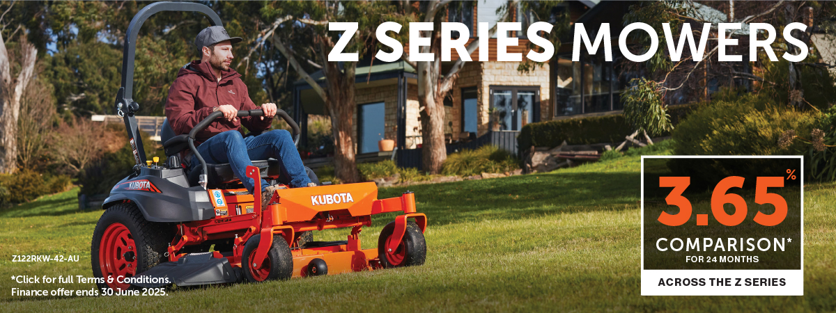 Z Series Mowers Banner by Allclass Kubota in QLD