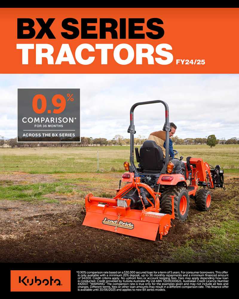 Kubota BX Series Tractors in QLD, Australia