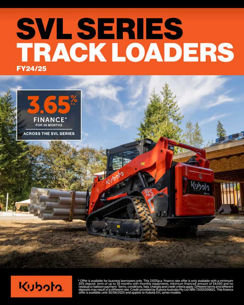 Kubota SVL Track Loaders in QLD, Australia