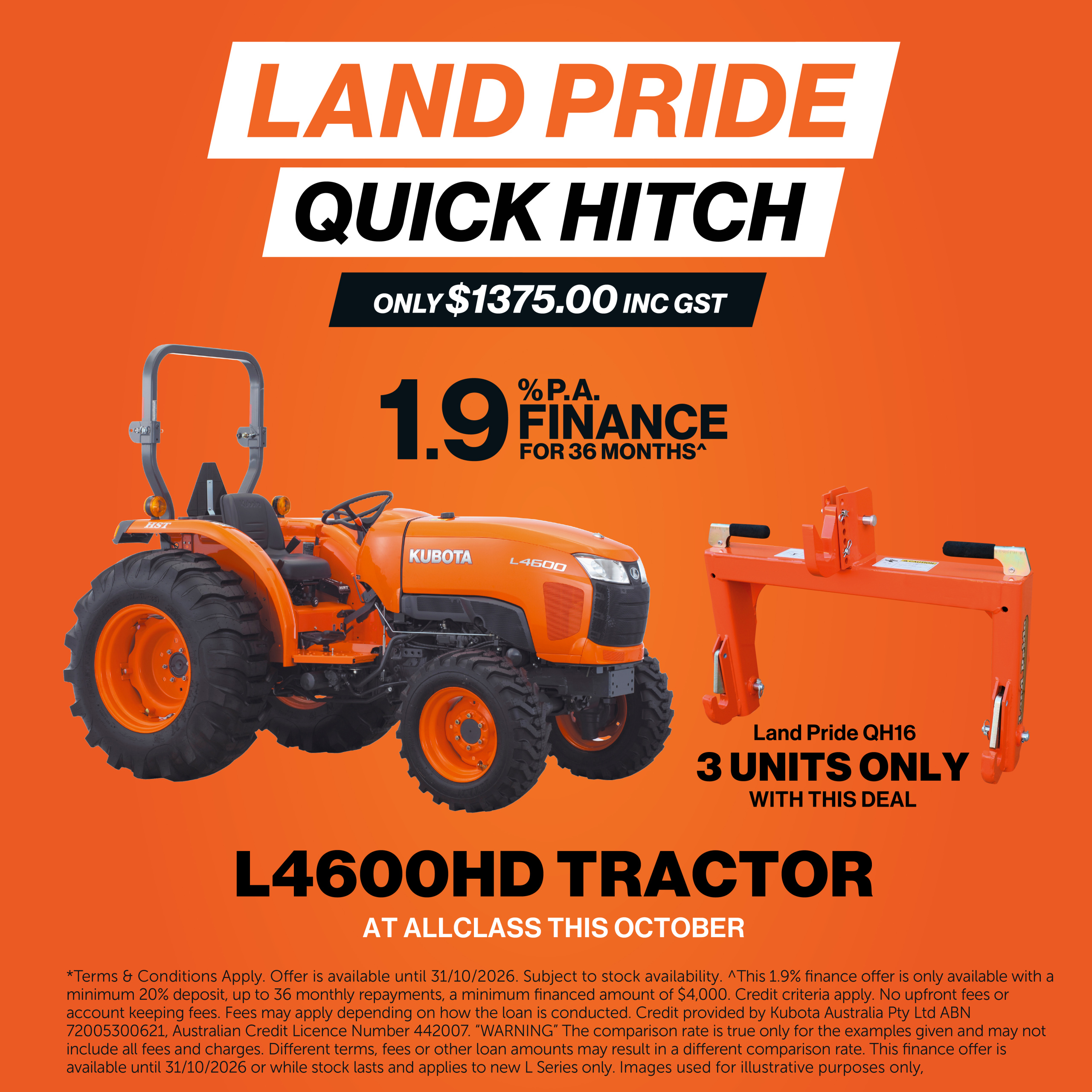 Land Pride Quick hitch from Allclass