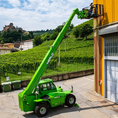 Merlo Stabilised Telehandler at Work Height