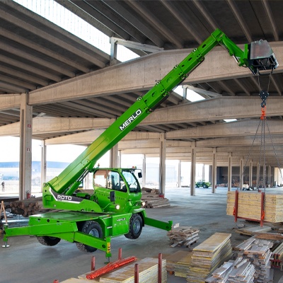 Merlo Stabilised Telehandler at Work Height